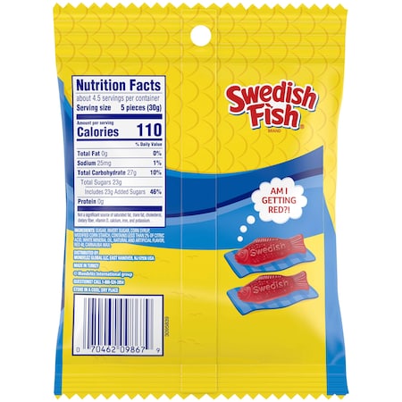 Swedish Fish Swedish Fish Fat Free Soft Candy 5 oz. Bag, PK12 6208